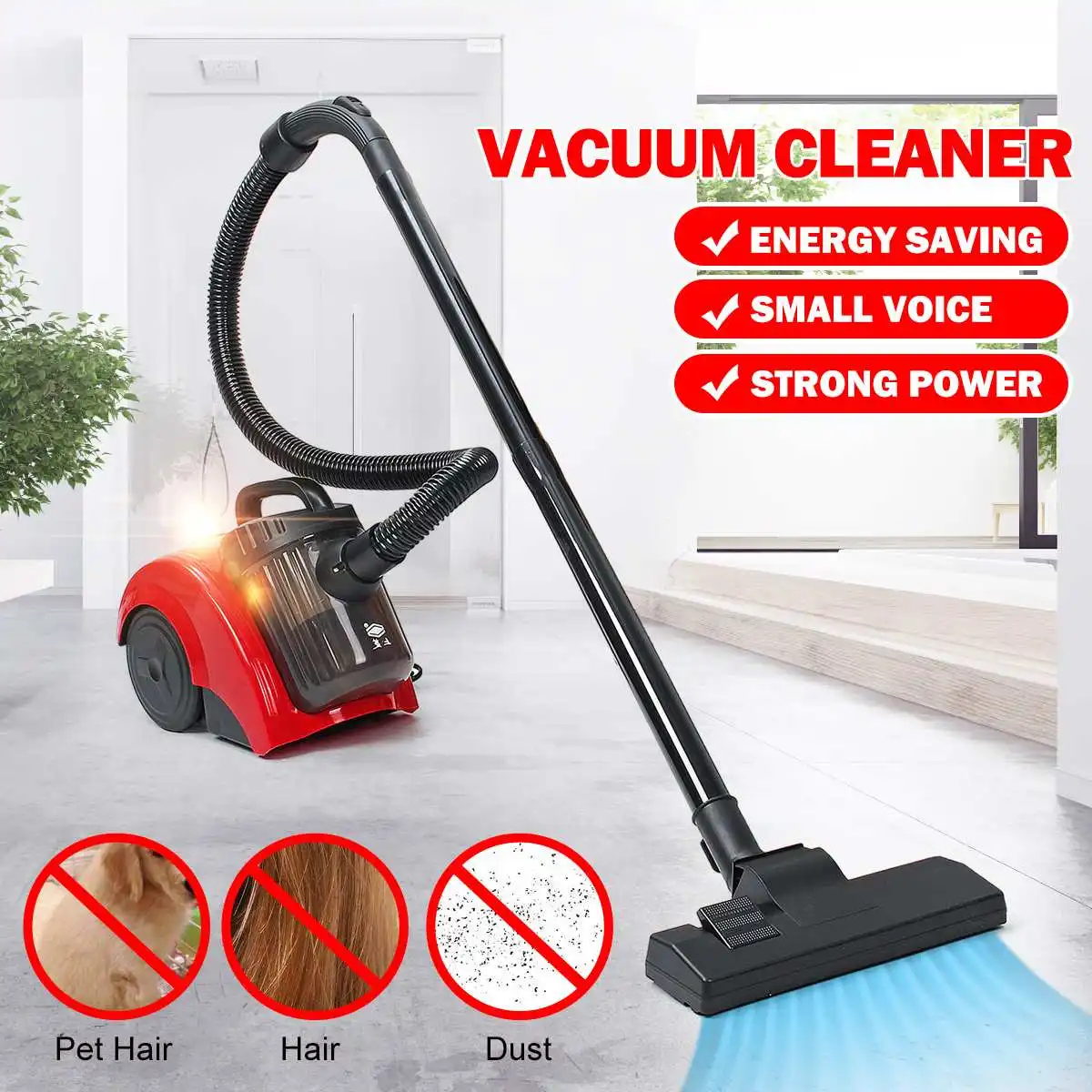 

1000W Handheld Vacuum Cleaner Portable Cyclone Suction Filter Carpet Dust Pet Hair Collector Carpet Sweep Ultra Quiet Lightweigh