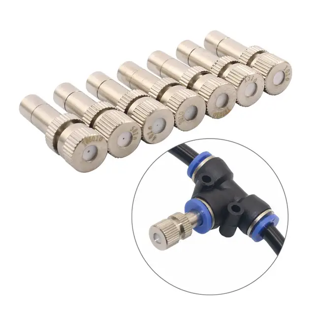 6 Mm-Es Alacsonynyomású Párhuzamos Fúvókák 0,1/0,15/0,2/0,3/0,4/0,5/0,6 Mm Finomanizálás Permetező Hűtő Öntözési Tereprendező Szerszám - Image 6
