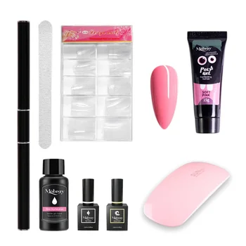 

Professional Nail Extension Gel Kit Polygel Nail Kit With Led Lamp Manicure Light Therapy Quick Extension Tool Set