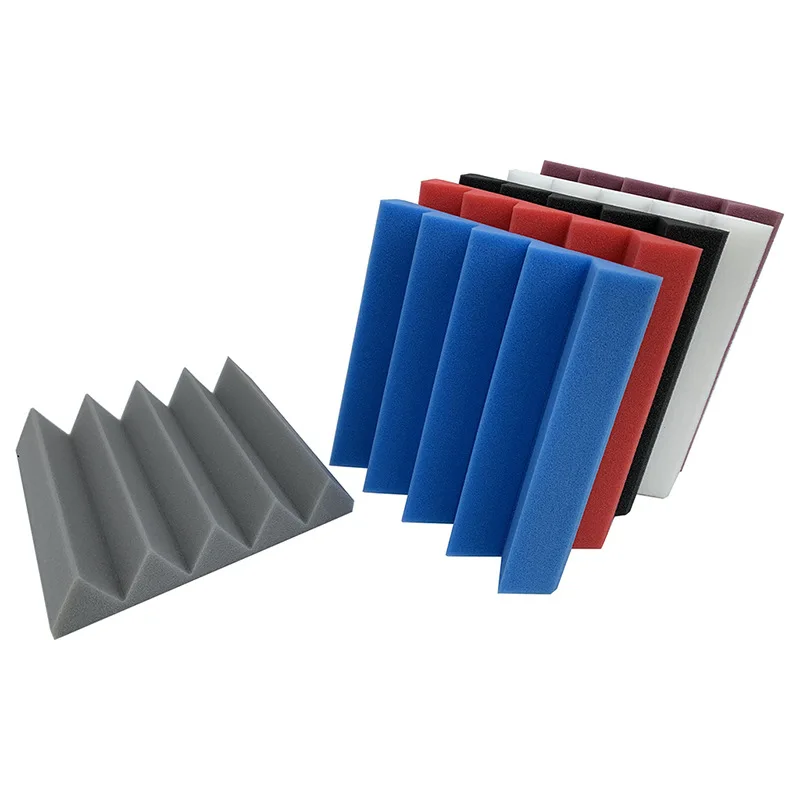 

10 Pcs Wedges Sound Absorbing Studio Foam Tile Panel 25x25x5cm for Music Room TN88