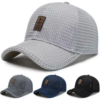 

Men Cap Trucker Hat Snapback Baseball Back Cap Plain Blank Hats Mesh Solid Visor