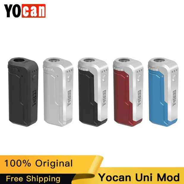 

100% Original Yocan UNI Box Mod 650mAh Dry Herb Voltage VV Battery For 510 Threaded Thick Oil Vape E Cigs Mods VS Yocan PLUS XL