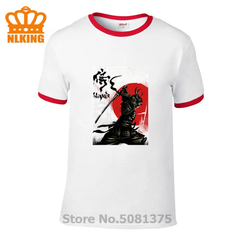 

Men Japan Samurai Invader Printed Harajuku T Shirt Summer Samurai Invader Champloo Mugen Anime Manga T-Shirts Hip Hop Tops Tees
