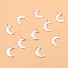 50pcs/lot Silver Plated Cute Mini Moon Charm Earrings Bracelet Pendant DIY Jewelry Handmade Accessories 14*10mm A601 ► Photo 3/5