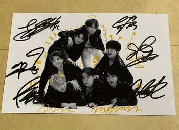 

MAP OF THE SOUL Bangtan Boys V SUGA J-HOPE Jung Kook JIN JIMIN RM autographed group photo 4*6 022020F
