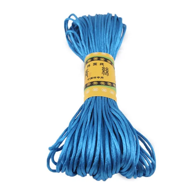 1pc 1mm 80m Satin Silk Rope Nylon Cord Colorful Baby Teether Accessories Teething Necklace Rattail Cord DIY Tool Toys Baby 1PcsBlue20M