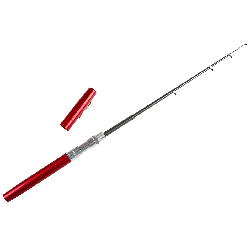 Мини карманная ручка удочка полюс с золотой baitcasing REEL SET-красный