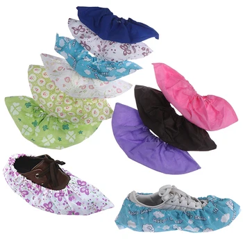 

1Pair Home Indoor Thicken Reusable Elastic Shoe Cover Antiskid Overshoes Student Machine Room Dust Proof Feet Covers