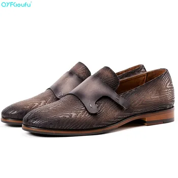 

QYFCIOUFU Fashion Men Formal Shoes Genuine Leather Classic Point Toe Slip-on Men Shoes Dress Loafers Business Party Shoes