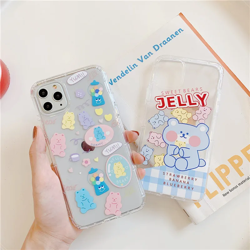 INS корейский чехол для телефона с мультяшным медведем для iphone 11 Pro Max чехол iphone xs max xr x Чехол 7 8 plus funda Мягкий силиконовый чехол из ТПУ