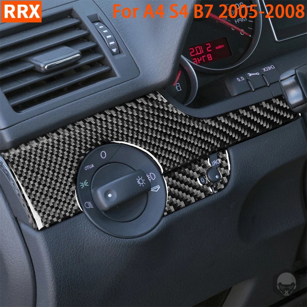 

Driving Side Instrument Panel With Holes Decorative Stickers Trim Cover For Audi A4 S4 B7 2005-2008 Real Carbon Fiber Sticker