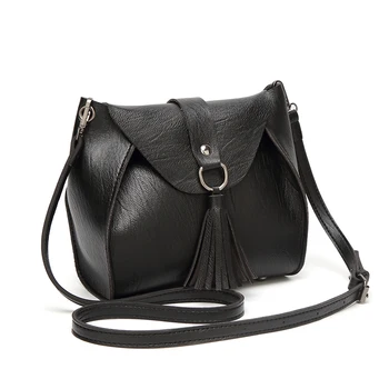 

PU Leather Female Shoulder Bag Flap Bags Tassel Women Crossbody Bag Large Capacity Fashion Messenger Bag for Lady