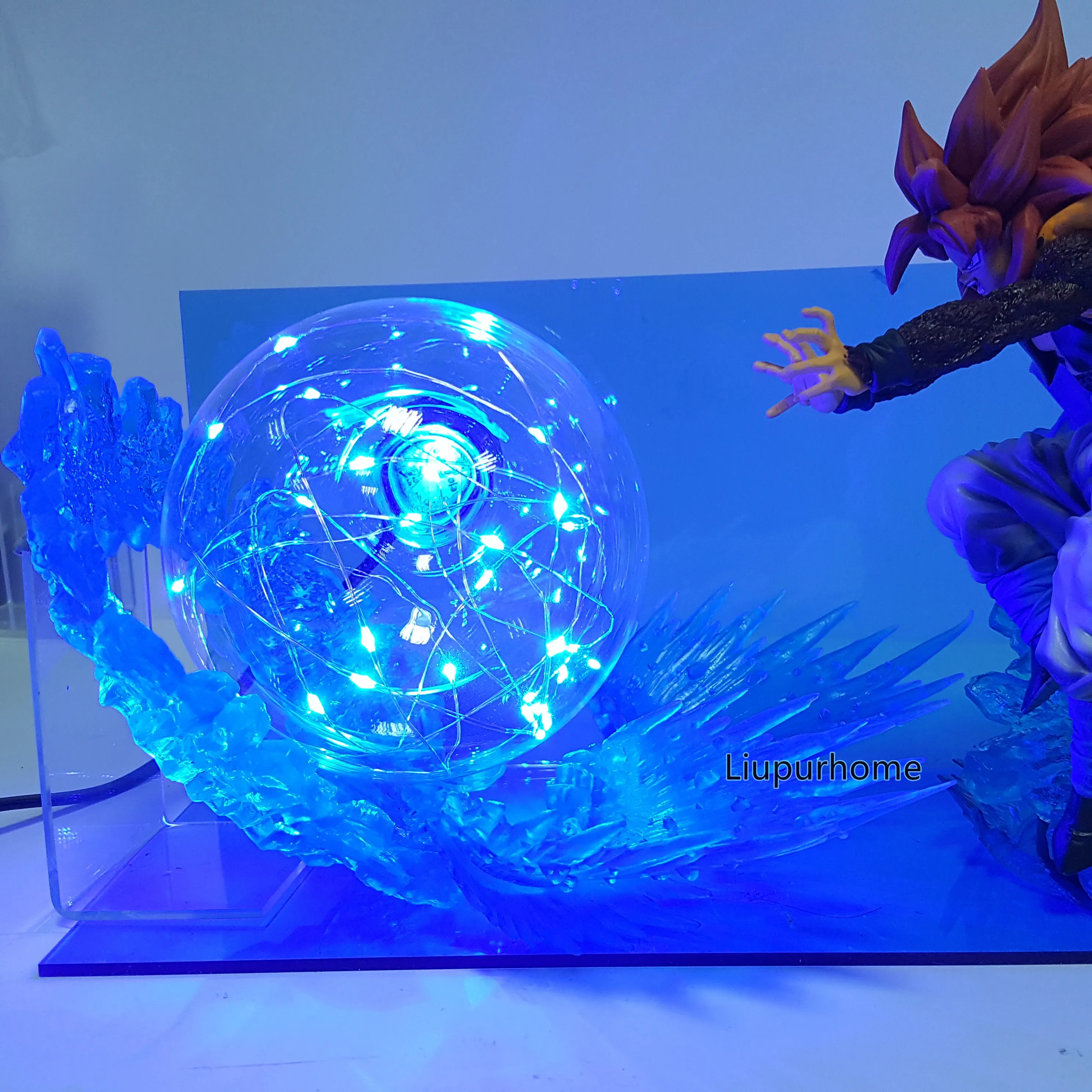 Lampara Dragon Ball Goku Super Saiyan 4 Kamehameha Lamp Led Night Lights Dragon Ball Super Son Goku Led Bulb Lamparas DBZ