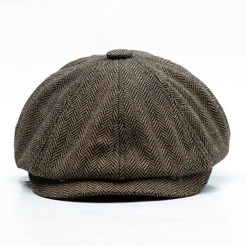 

Unisex Autumn Winter Newsboy Caps Men And Women Warm Tweed Octagonal Hat For Male Detective Hats Retro Flat Caps chapeau 2020