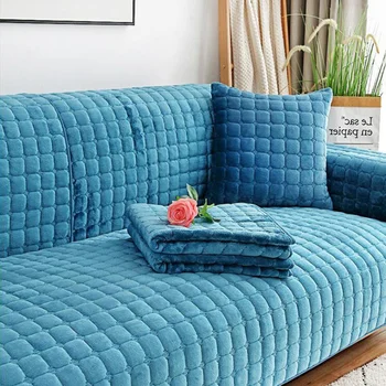 

Thickened Sofa Cushion Leather Sofa Protective Cover Dust Cover European Style Cloth Cushion Living Room Sofa Cover Full Cover