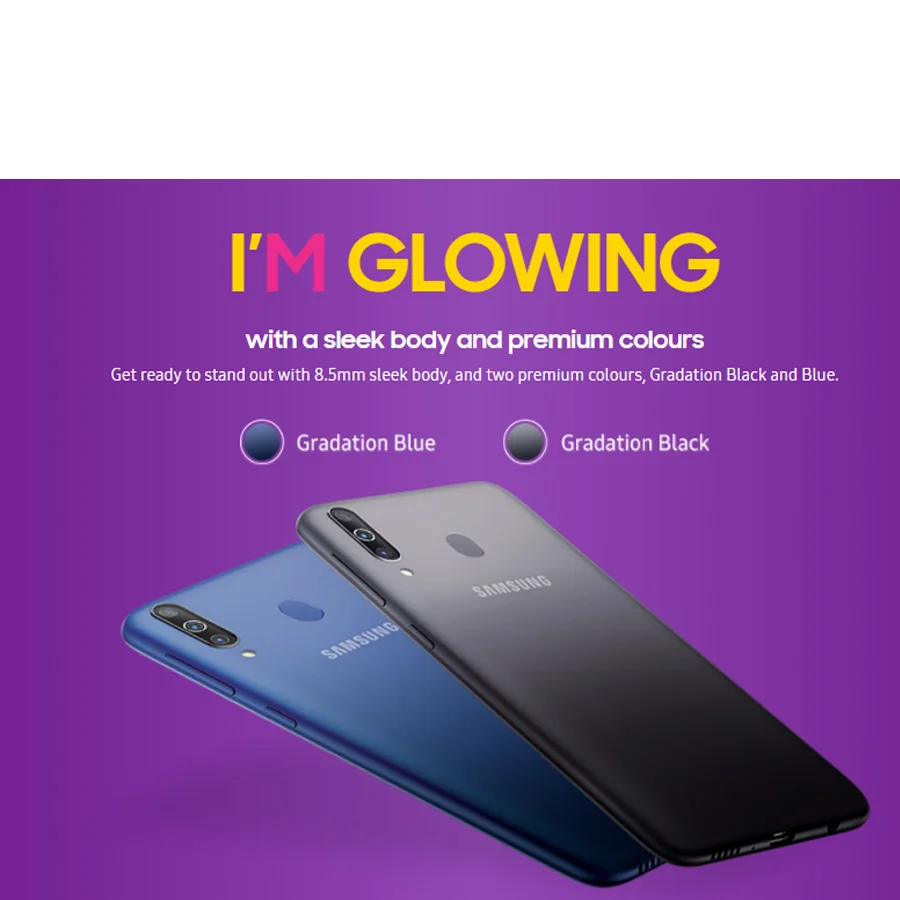 Совершенно глобальный samsung Galaxy M30 M305F/DS мобильный телефон с двумя sim-картами 5000 мАч 6," Exynos 7904 4 Гб 64 ГБ 3 тыловая камера 4G смартфон