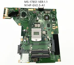 Carte mère MS 1758 originale pour ordinateur portable MSI CX70 GP70, test OK, MS 17581 1.1, N14P GV2 S A1 VER: 100% 