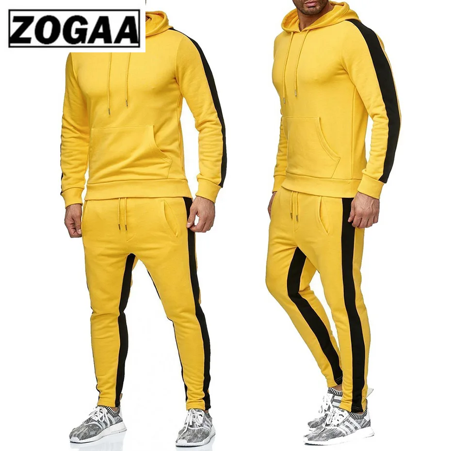 ZOGAA фирменные мужские спортивные костюмы повседневный спортивный костюм