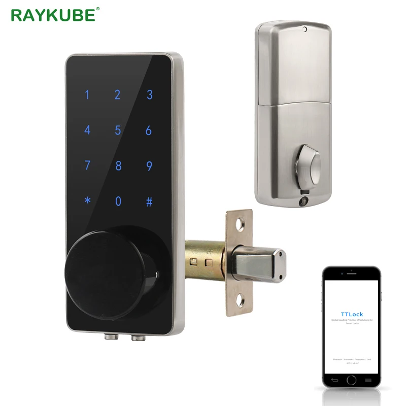 TT Lock Bluetooth Deadbolt TTlock APP Door Lock Smart Card Digital Code Electronic For Home Security Mortise Smart Home