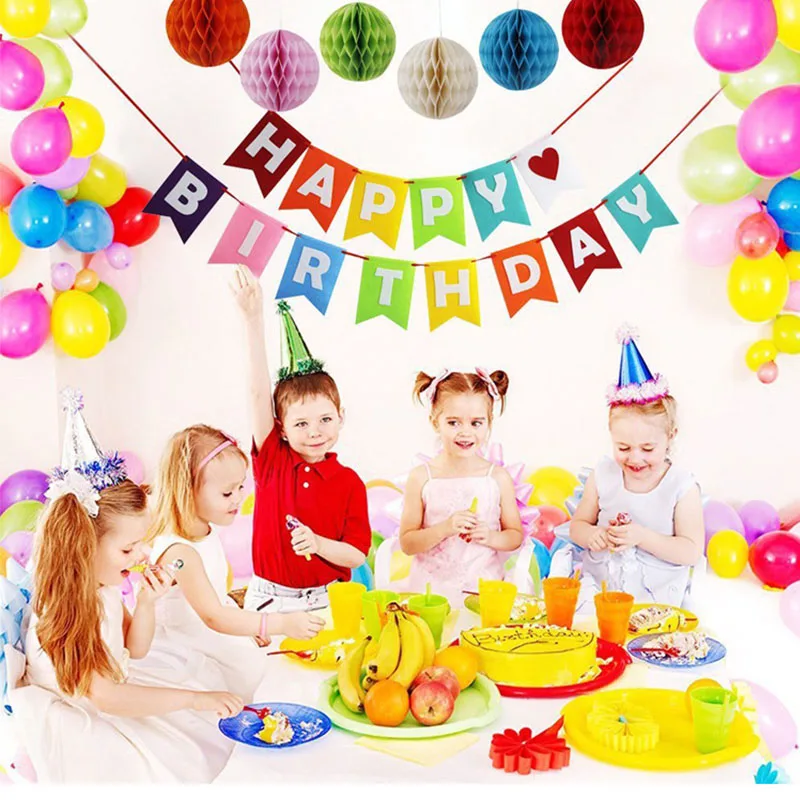 

Iridescent Shield Letters HAPPY BIRTHDAYBanner Baby 1st Birthday Party Decoration Kids Alphabet Balloons Baby Shower Supplies