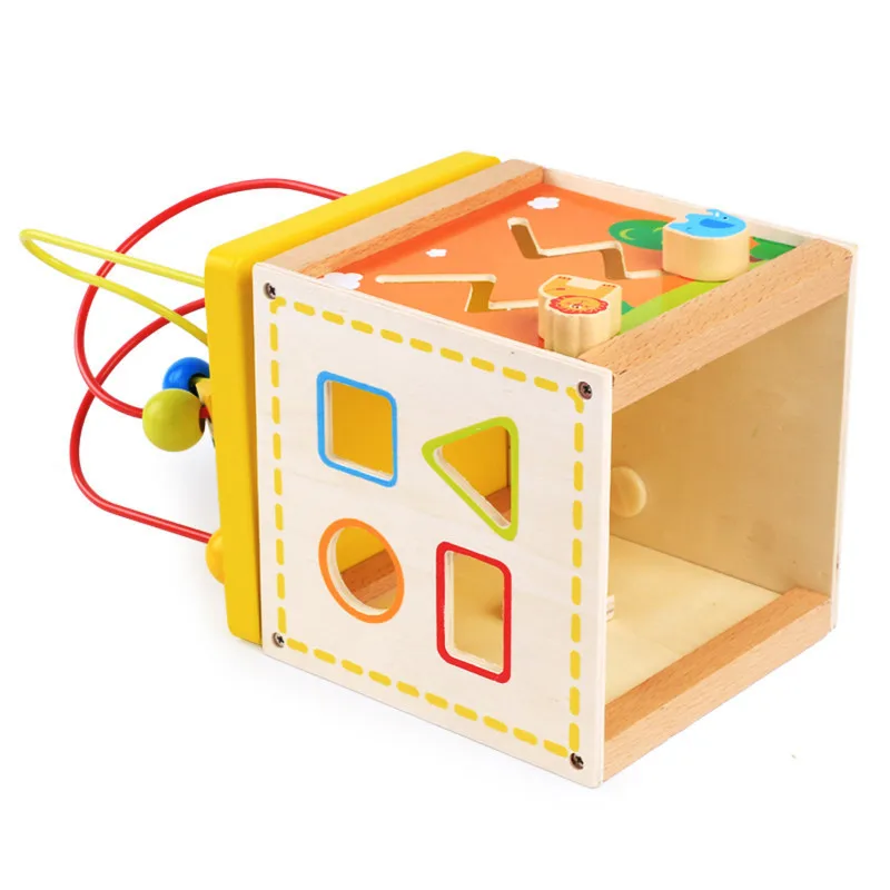Kabi Wood Bead-stringing Toy Treasure Chest Toy Children Strange New Large Size Wooden Multi-functional Bead-stringing Toy Bead