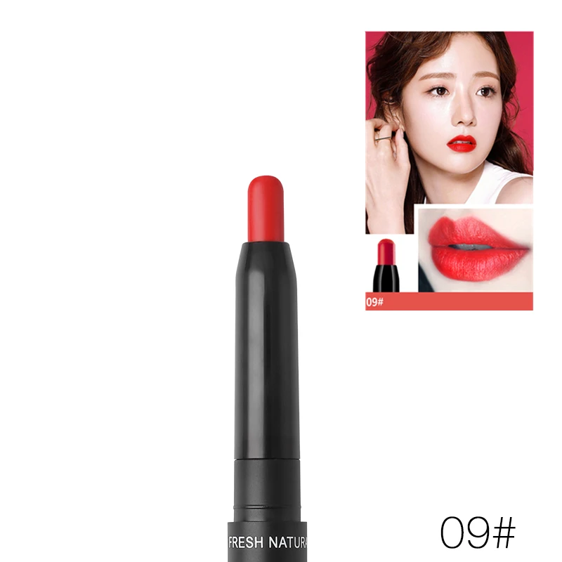 09 lipstick Novo Face многофункциональная Косметическая ручка для макияжа с металлическим мерцанием тени для век хайлайтер бронзер матовая Косметическая Помада - Цвет: 09 lipstick
