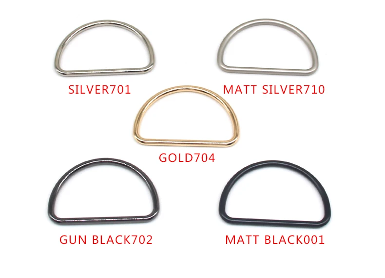 10pcs/lot half-rings Multi-Purpose Alloy Round D ring Handmade DIY Accessories for Luggage Belt Dog Leashes Handbag Shoes