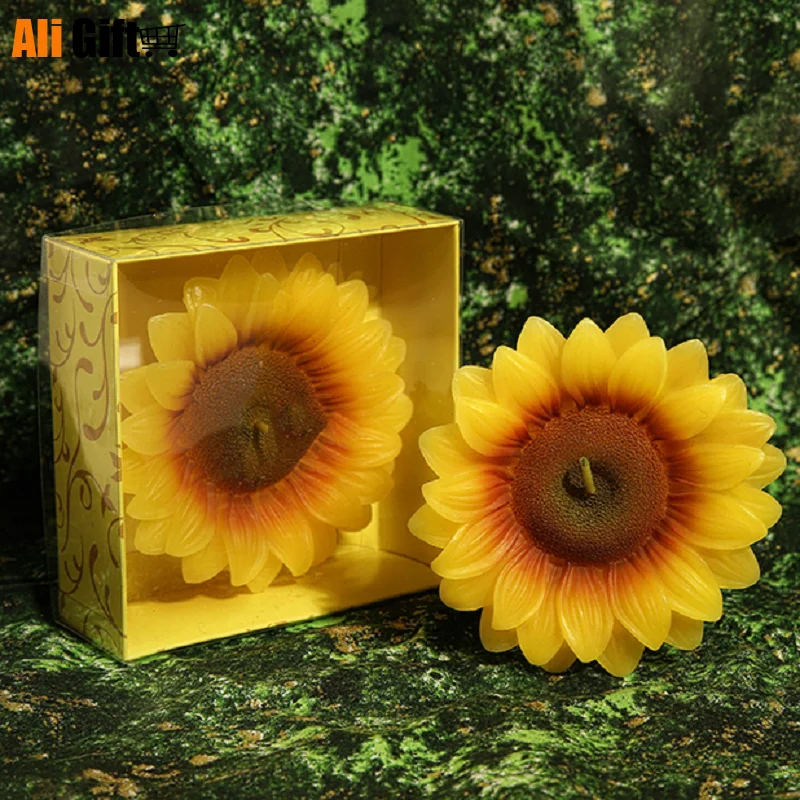 2021 New Hand-made Creative Simulation 3D Flower Candle Sunflower Birthday Girlfriend Customer Gifts Decoration Candles | Дом и сад