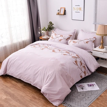 

2/3pcs Orchid Printing Bedding Set Soft Polyester Duvet Cover Pillow Case Queen King Size Bed Clothes Comforter Cover