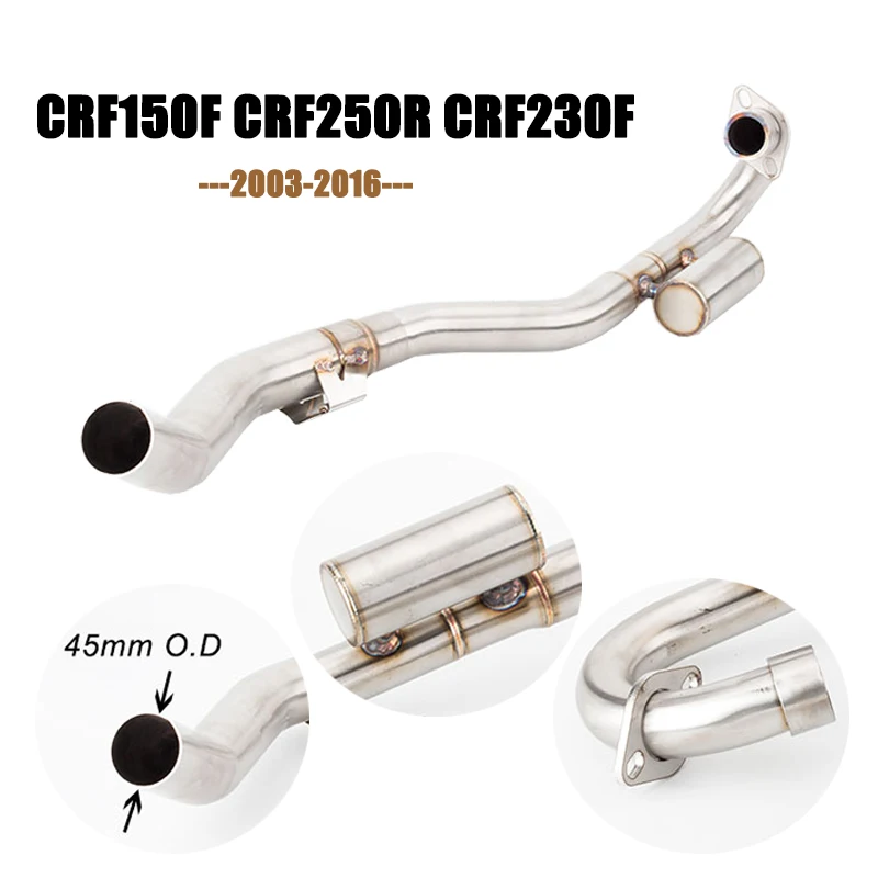 Выхлопная труба для мотоцикла передняя секция CRF150F CRF230F CRF250R Соединительная