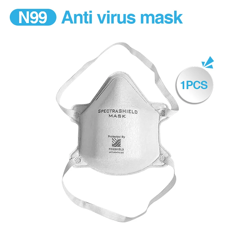 

USA N99 FFP3 Face Masks Safety Facemask Respirator Antivirus Conora Virus Smog Prevention Protection Dust Mask Respirator Mask