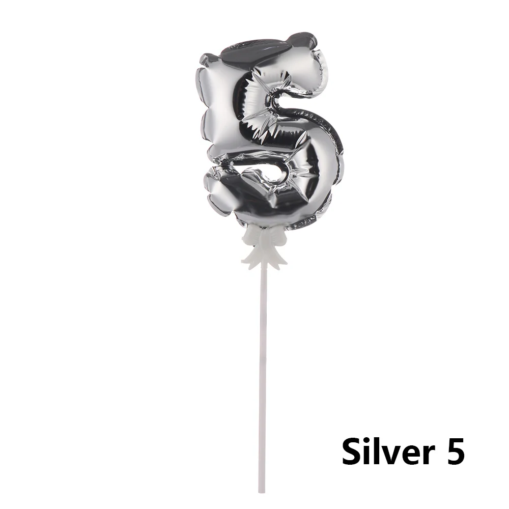 silver 5 1pc 1/3 шт цветные акриловые из метала золотого цвета номер торт Топпер Baby Shower Детские сувениры на день рождение подарки инструменты для украшения праздника вечерние поставки - Цвет: silver 5 1pc