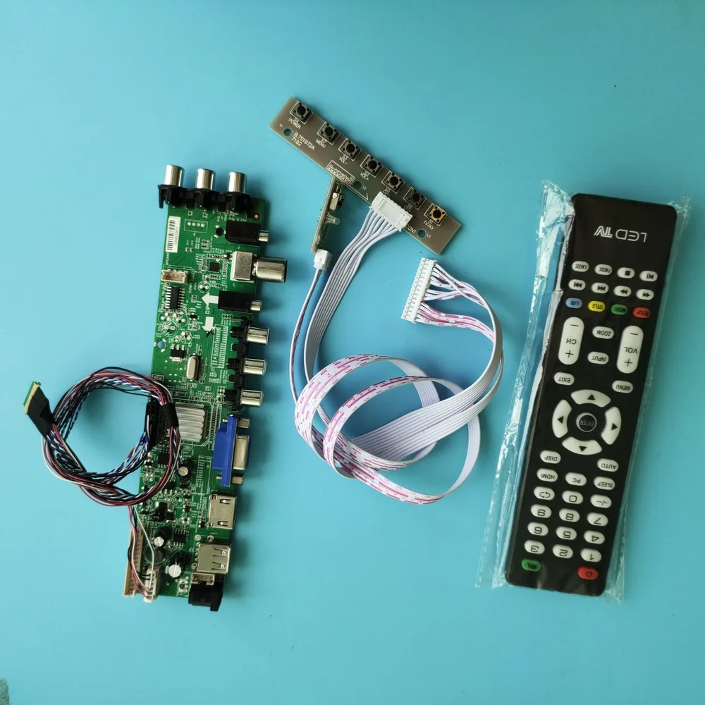 

Kit For N140FGE-L31 HDMI AV Signal digital LED USB VGA TV screen 1600X900 controller board Panel DVB-T2 14" remote DVB-T