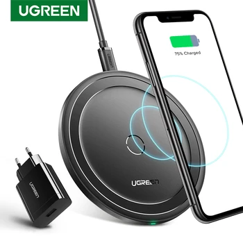 

Ugreen Wireless Charger For iPhone 11 X 8 XS XR 10W Qi Wireless Charging Pad QC 3.0 for Samsung S9 Note 9 Fast Wireless Charger