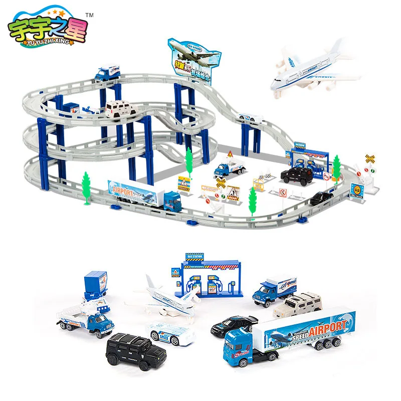 

CHILDREN'S Toy Car 1: 43 Airport Series Electric Alloy Rail Car Alloy Models Toy 305-1