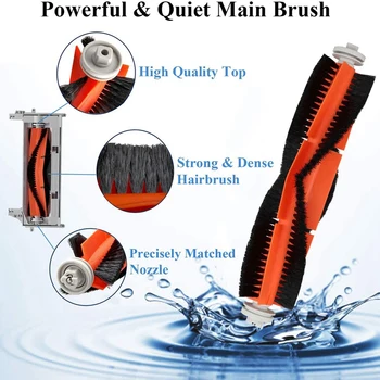 

1C Robot Accessories Side Roller HEPA Filter Main Brush Mop 16 Pcs Replacement Parts Kit for Xiaomi Mijia