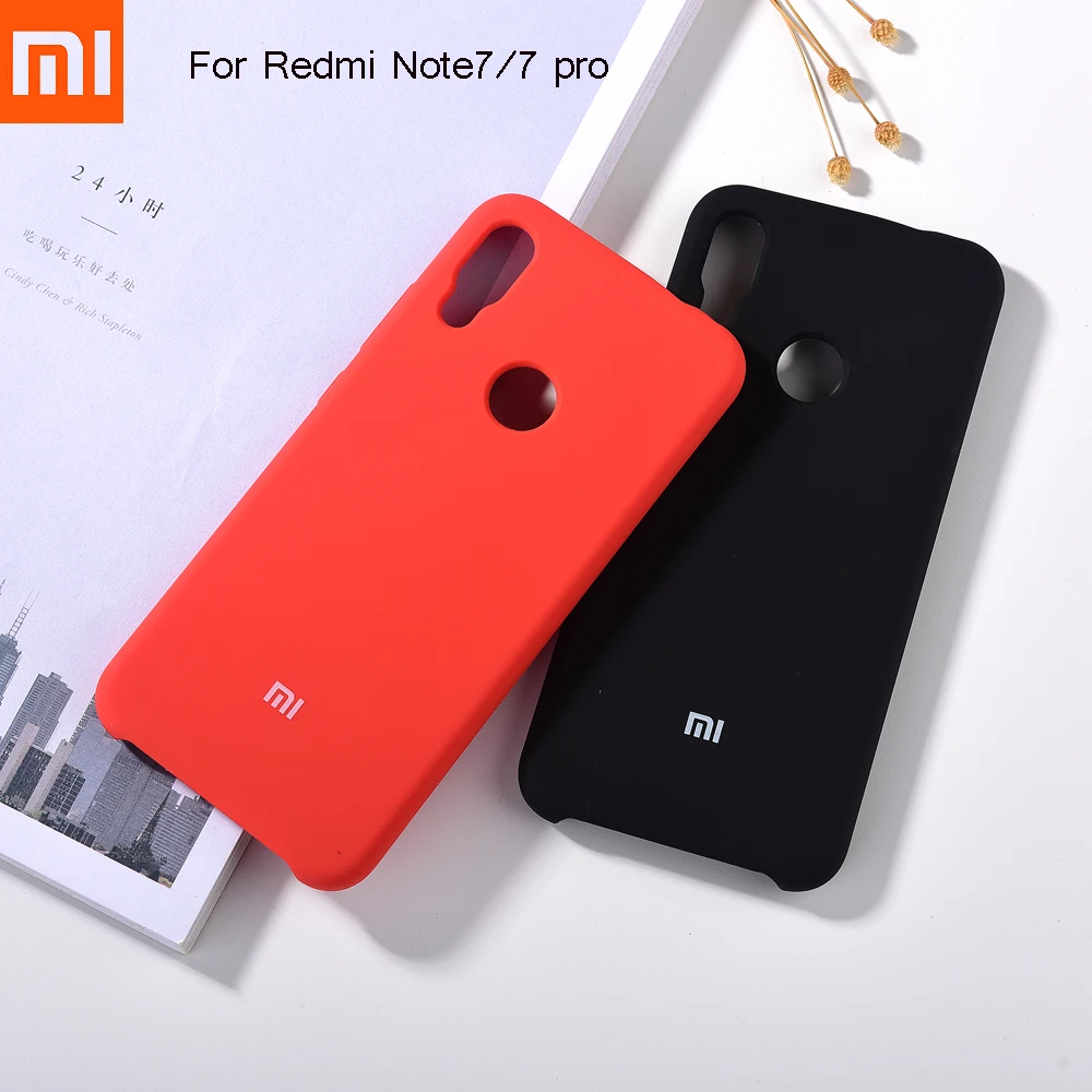Оригинальный чехол-накладка для Xiaomi Redmi Note 7 pro мягкий силиконовый чехол с