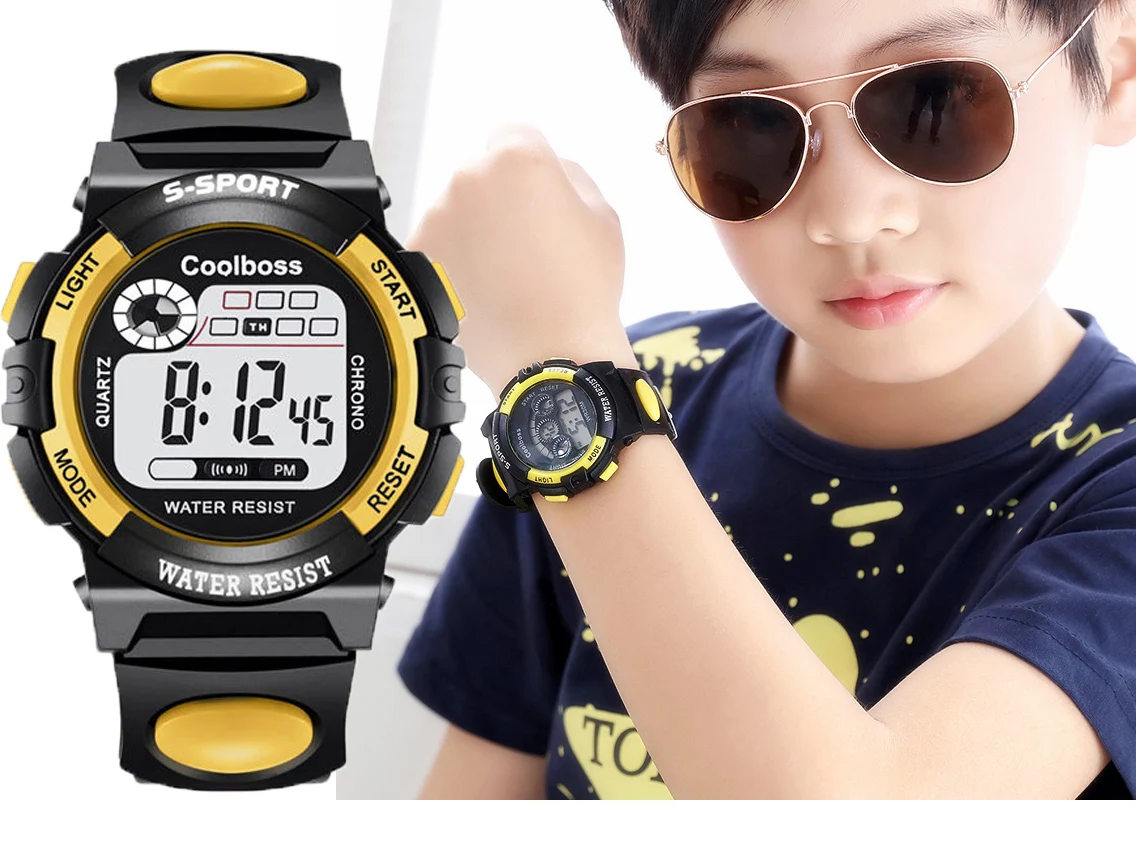 Digital Watch Silicone Waterproof Children Clock Girl Sport Kid Boy Strap LED for Student
