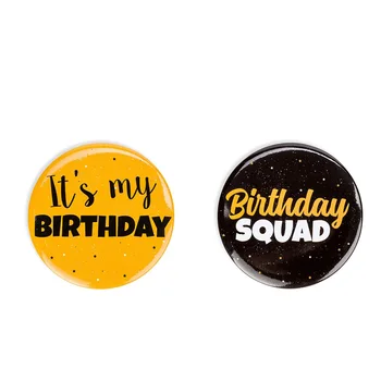 

It is my Birthday Badge Button Pins first 1st 10th 16th 18th 21st 30th 40th 50th 60th Birthday party decoration gift supplies