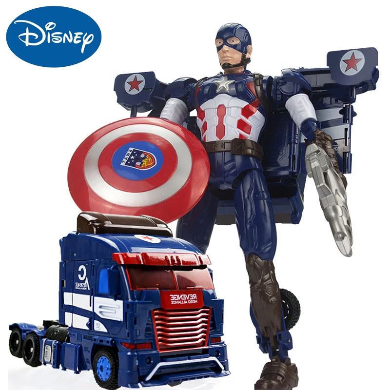 

Children's Deformation Toy Car Captain America Car Avenger Alliance Robot Model Boy Toy Model Christmas Gifts