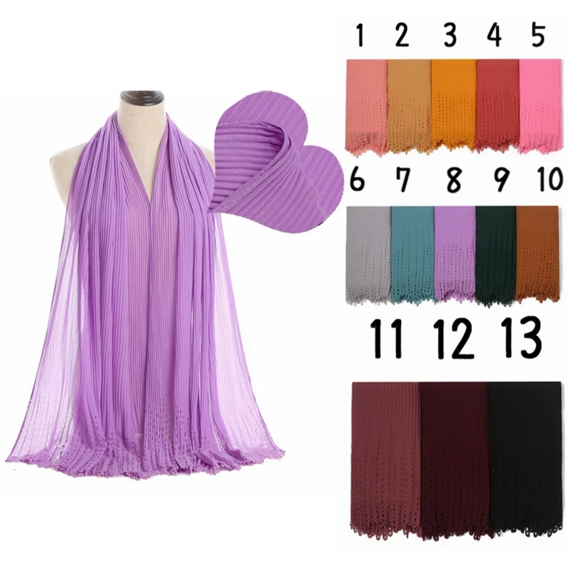 

Chiffon Woman Shawls Muslim Scarf Hijab Dot Print Voile Femme Musulman Shayla Full Cover Wrap Headscarf Islamic Fashion