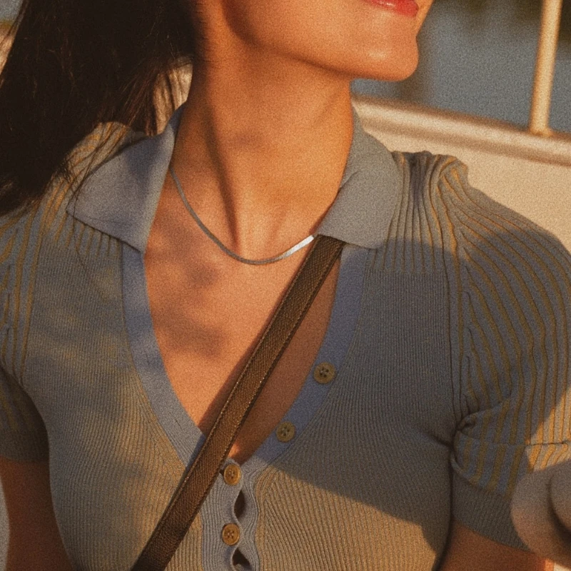 Сексуальное колье для женщин Цвет золотистый серебристый из нержавеющей стали