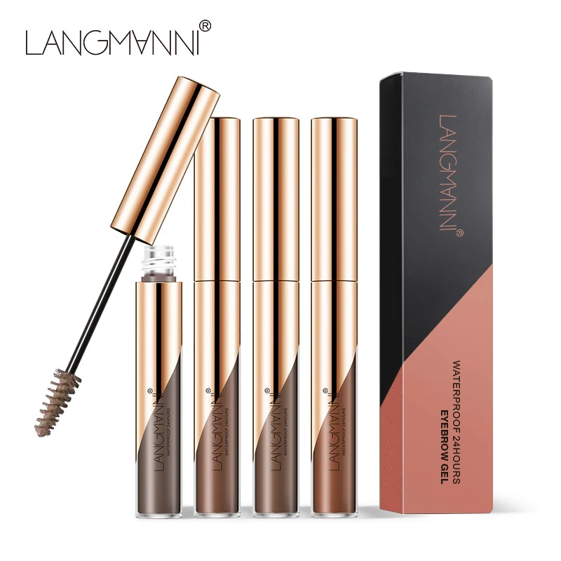 Langmanni Waterproof 24 Hours Eyebrow Gel Long Lasting Eyebrow Enhancer Cream Eye Brow Pencil Natural Color Cosmetic Makeup