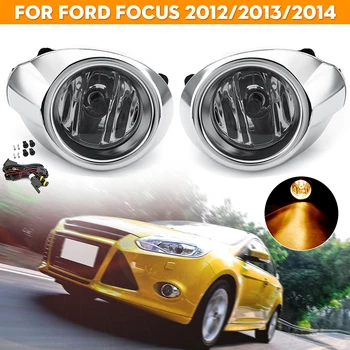 

Car fog Light With Cover for Ford Focus 3 2012 2013 2014 Pre-facelift Fog Light With Chromed Grill With Bulb Wire Switch Styling