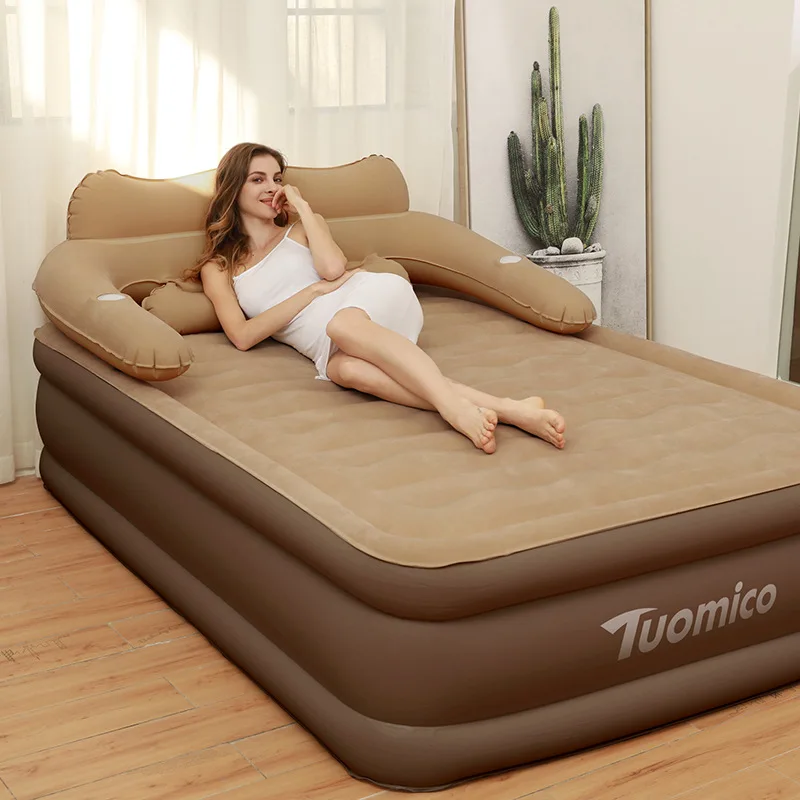 Inflatable mattress double household outdoor air cushion bed sheet people increase portable storage bed inflatable bed