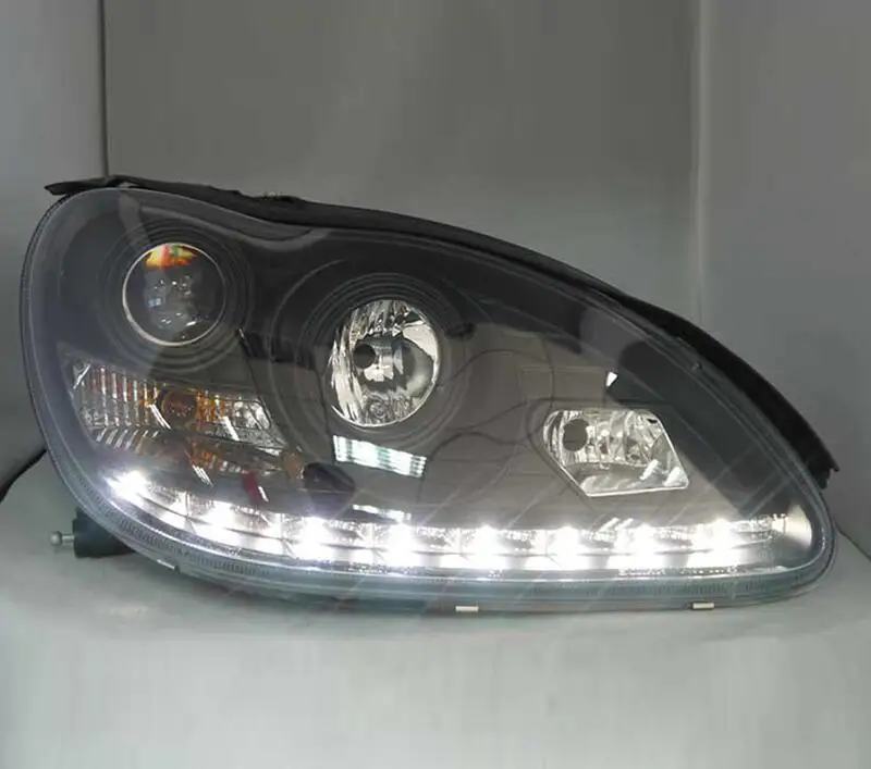 Тайвань 1998~ 2005y автомобильный бампер головной свет для Mercedes Benz w220 фар S280 S320 S350 S500 S600 светодиодный DRL/галогенный W220 налобный фонарь