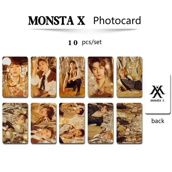 

10pcs/set Kpop MONSTA X photocard HD Double-side print high quality New photo album Poster Lomo card for fans collcetion K-pop