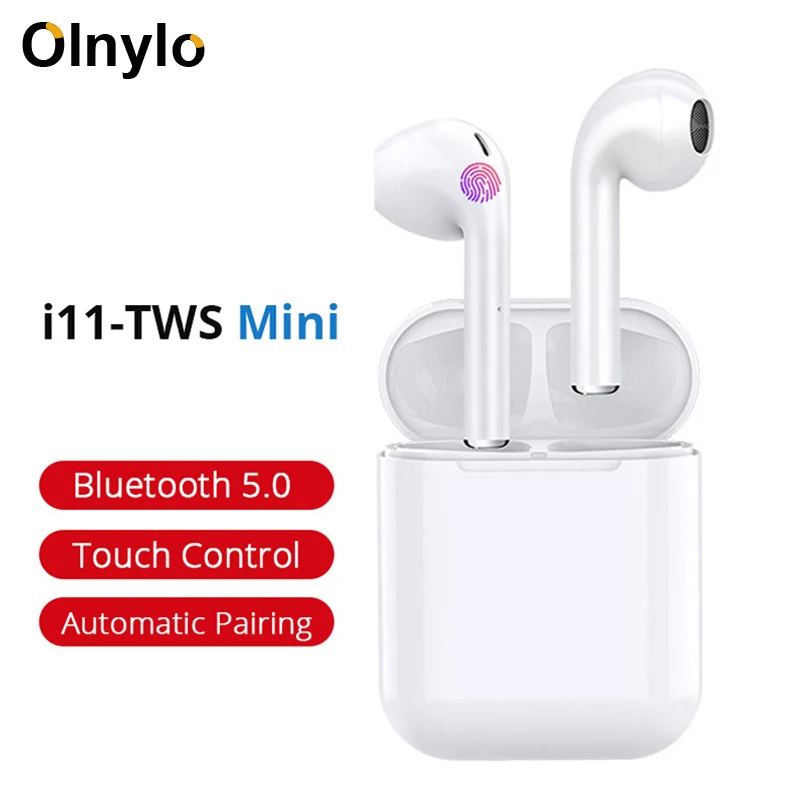I11 Tws Наушники Беспроводные Bluetooth 5 0 наушники с микрофоном зарядная коробка