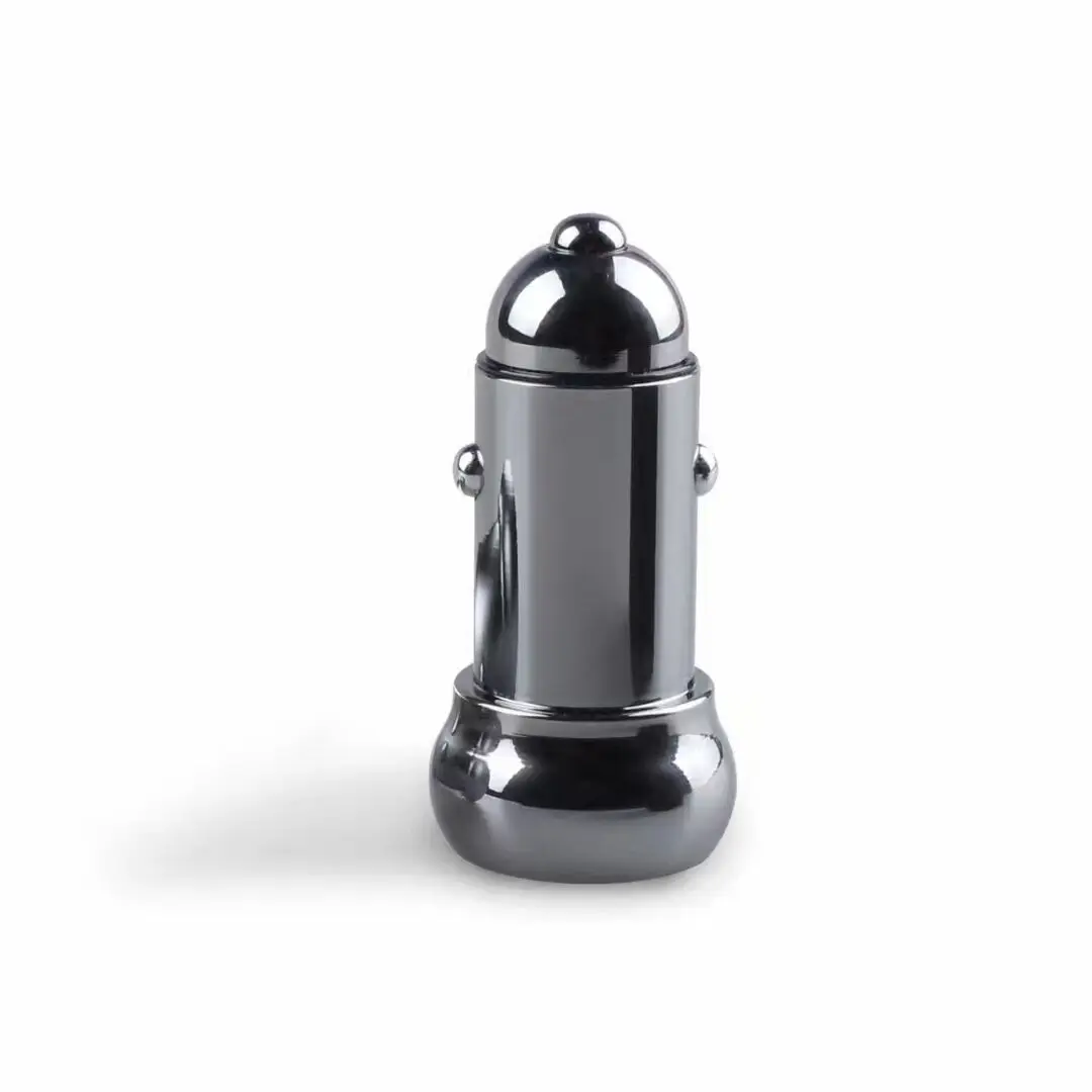 

New Style Aluminium Alloy Double USB Car Car Mounted Charger 4.8 a High-Power One Divided into Two Smart Fast Charge