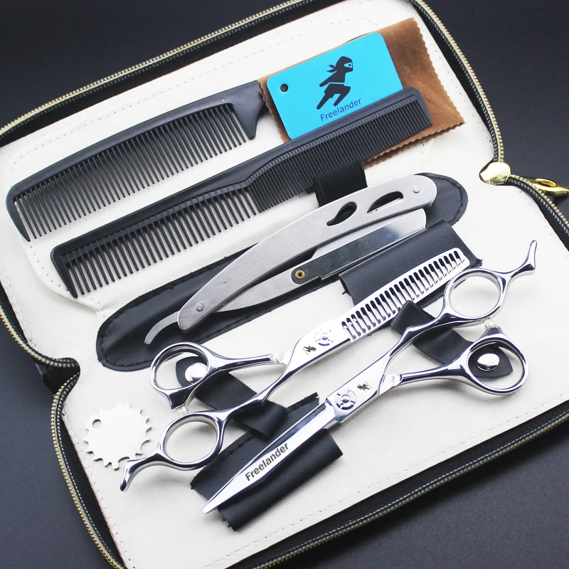 6 inch Professional pet grooming kit, straight scissors and curved pieces